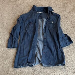 St. John's Bay Navy Button Down Shirt